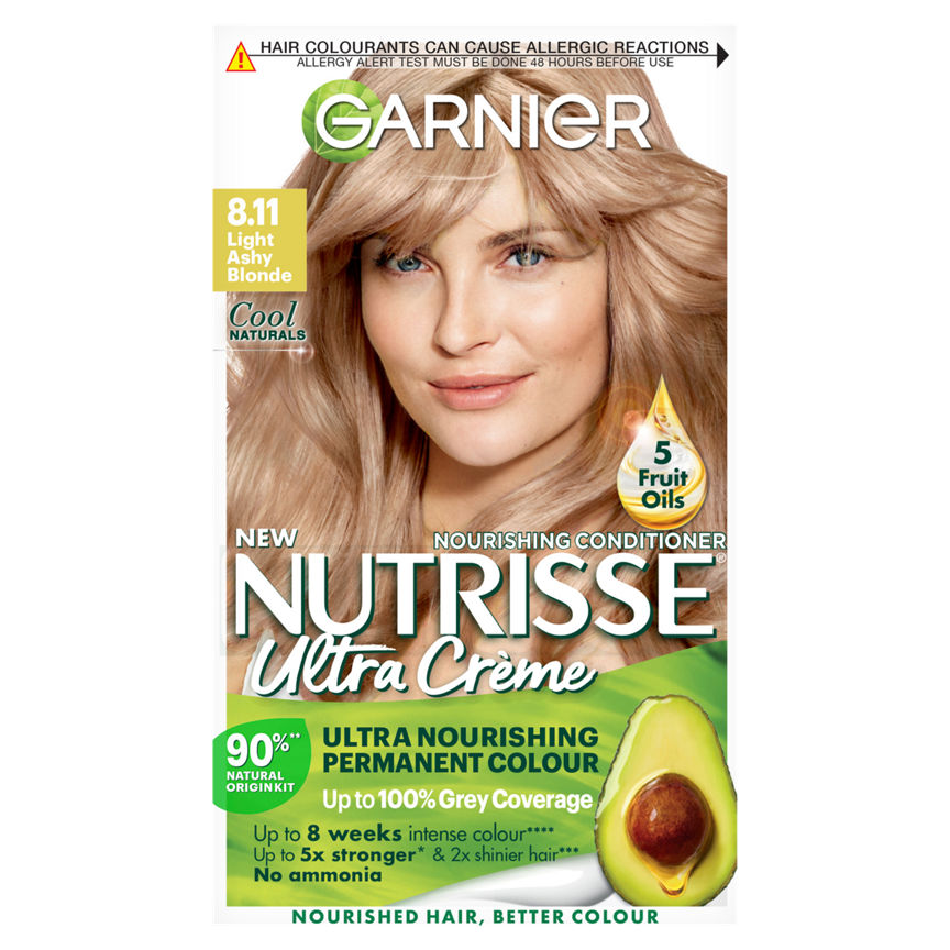 Garnier Nutrisse Ultra Crème Permanent Hair Dye Light Ashy Blonde GOODS ASDA   