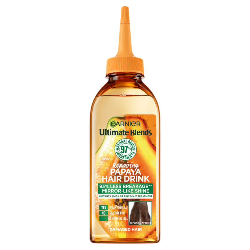 Garnier Ultimate Blends Repairing Papaya Hair Drink, Lamellar Rinse Out Liquid Conditioner GOODS ASDA   