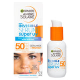 Garnier Ambre Solaire SPF 50+ Super UV Invisible Serum Moisturiser for Face 30ml GOODS ASDA   