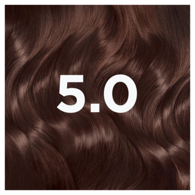 Garnier permanent hair dye shade 5.0 Coffee Roast Brown, imported from the UK