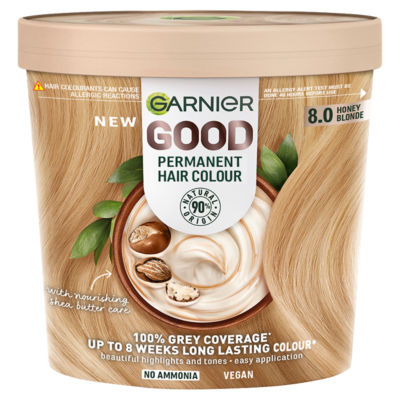 ASDA Garnier GOOD Permanent Hair Dye 8.0 Honey Blonde 1 Count- Buy online at McGrocer
