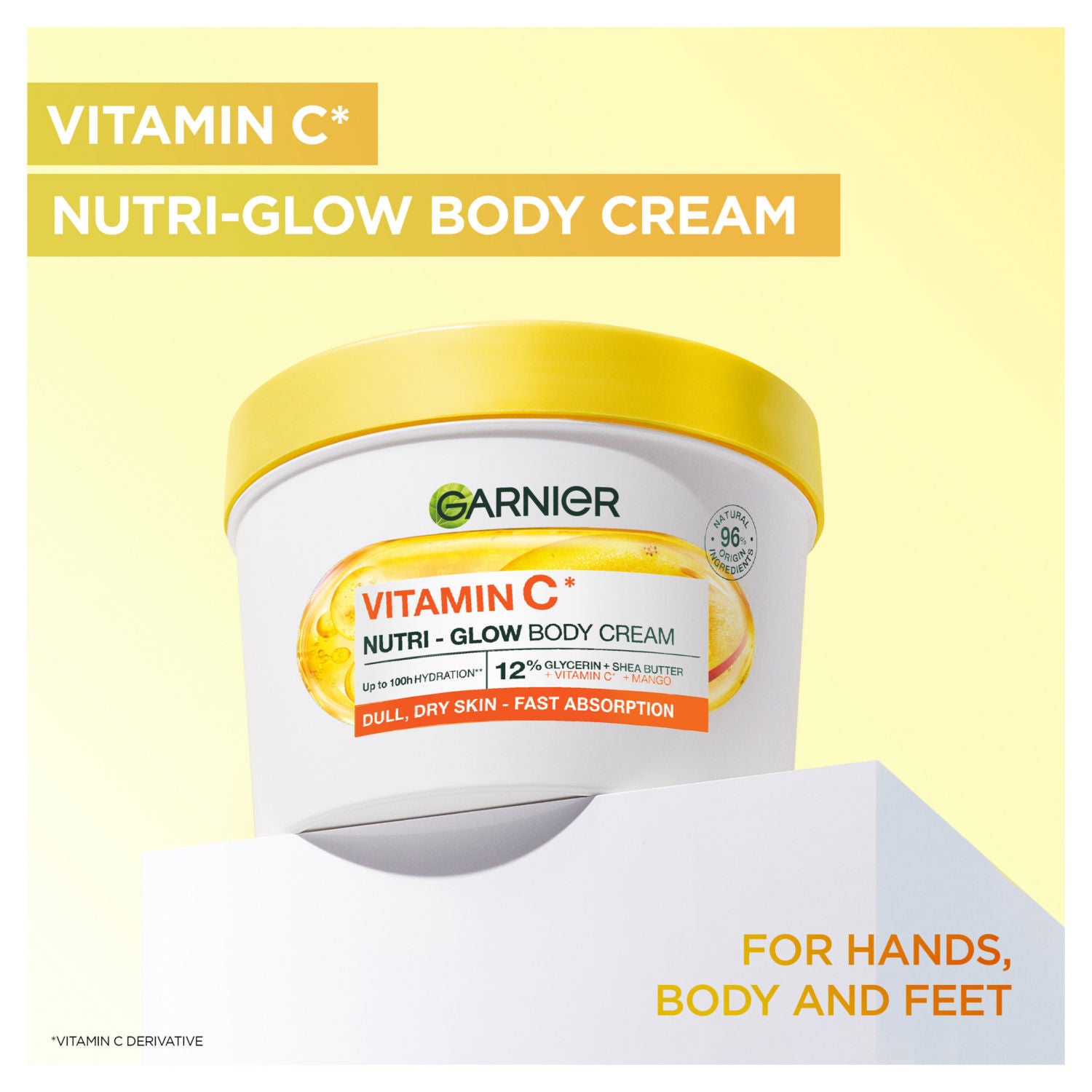 Garnier Vitamin C Nutri Glow body cream 380ml, UK version