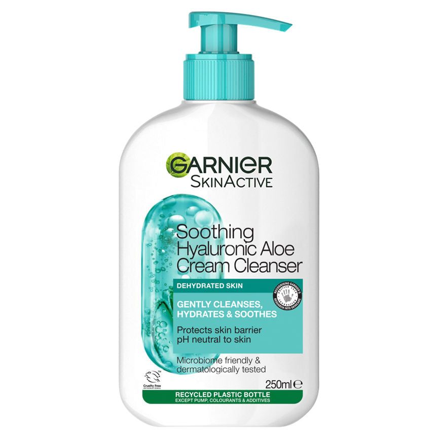 Garnier Skin Active Hyaluronic Aloe Soothing Cream Cleanser for Dehydrated Skin, 250ml GOODS ASDA   