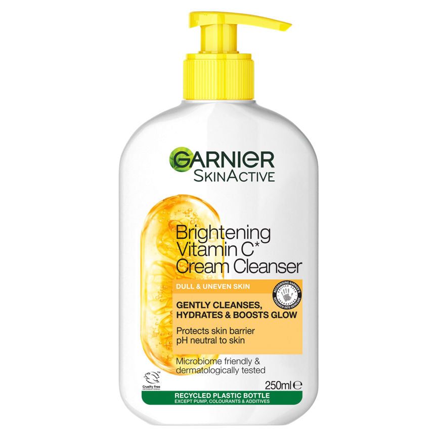 Garnier Skin Active Vitamin C Brightening Cream Cleanser, for Dull and Uneven Skin, 250ml GOODS ASDA   