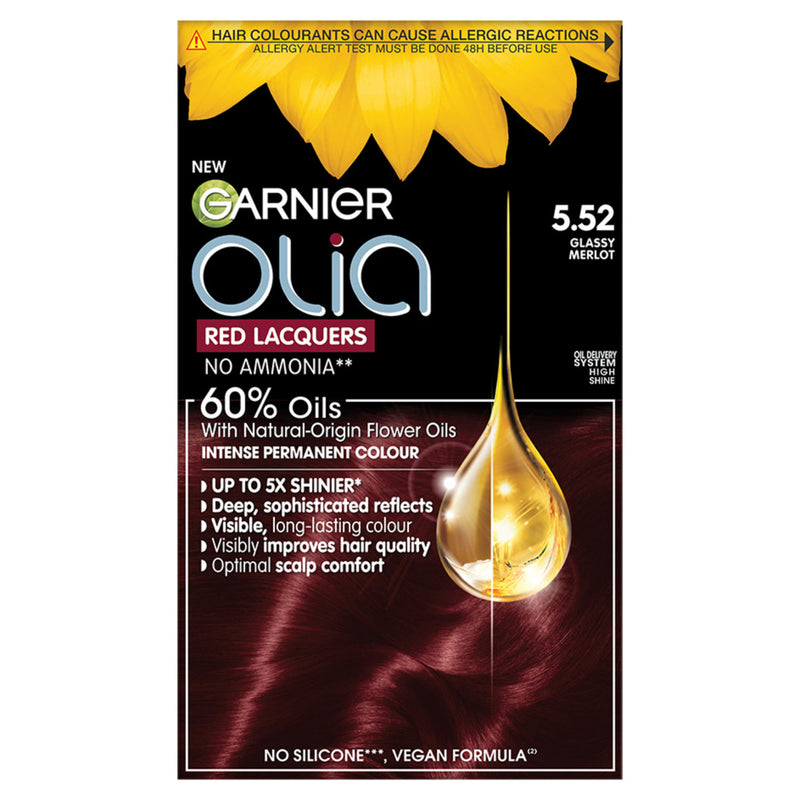 Garnier permanent hair dye Glassy Merlot 5.52 - British product