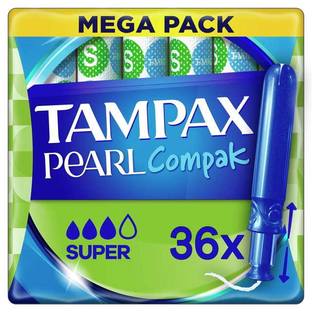 Tampax Pearl Compak Super Tampons   36 per pack