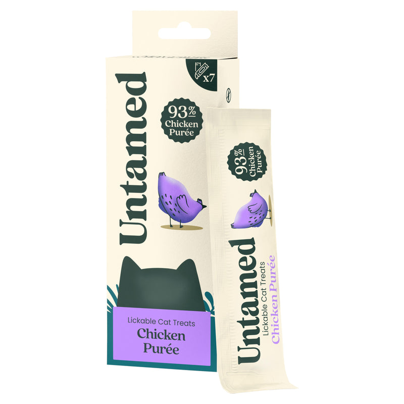Untamed chicken puree cat treats 7 x 15g, UK version