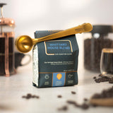 Whittard brass-finished coffee scoop clip 7g, imported from the UK