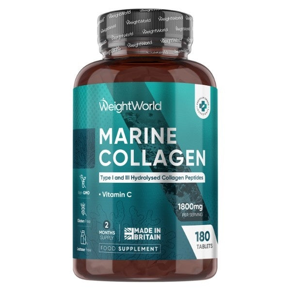 WeightWorld Marine Collagen 1800mg 180 tablets, imported from the UK