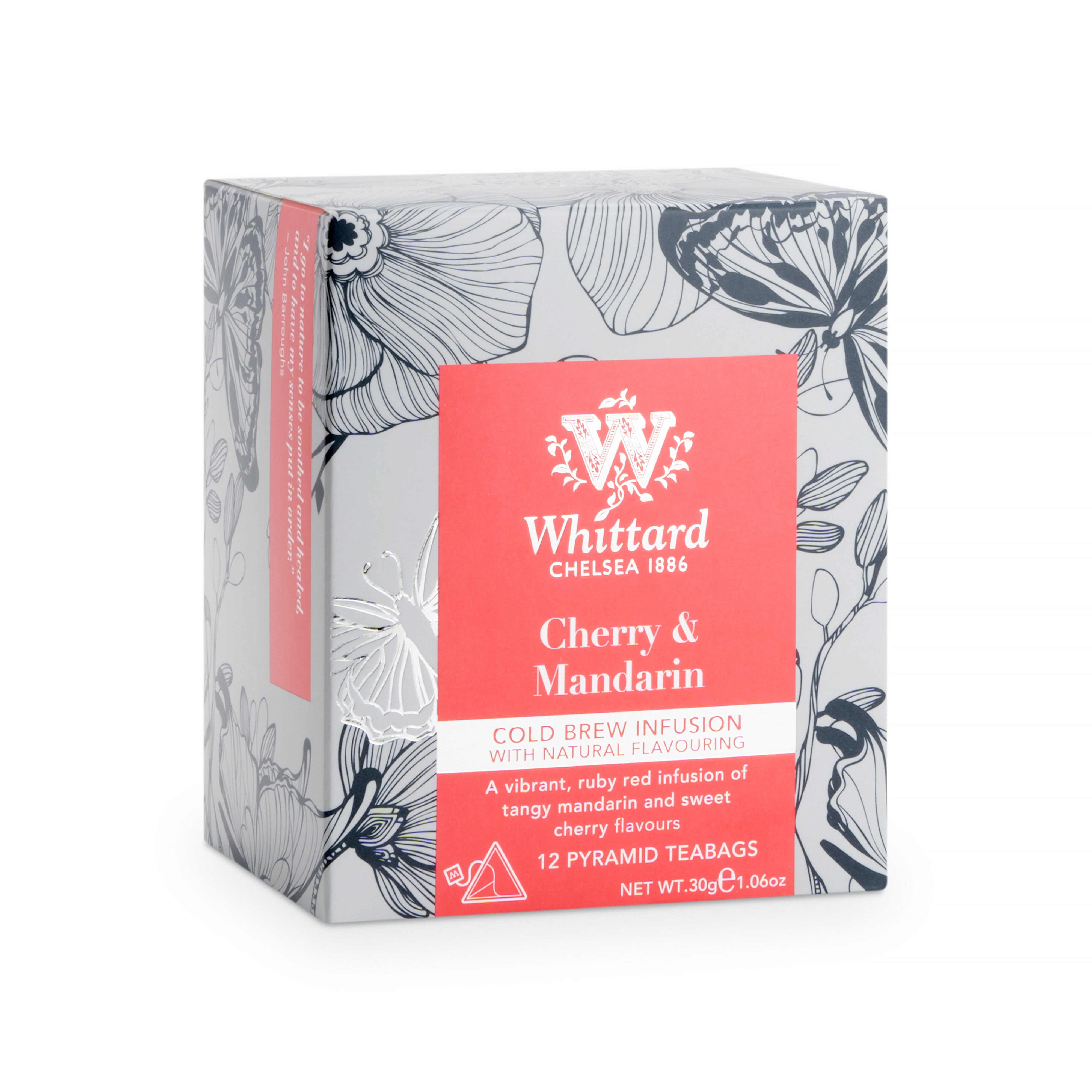 Whittard cherry mandarin cold brew teabags 30g, imported from the UK