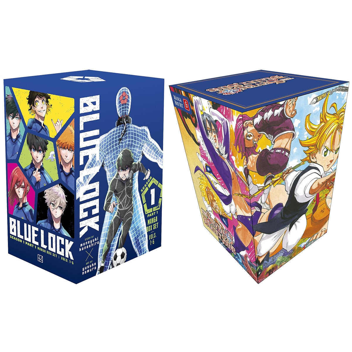 Manga box set Blue Lock or Seven Deadly Sins 6 books (British brand)