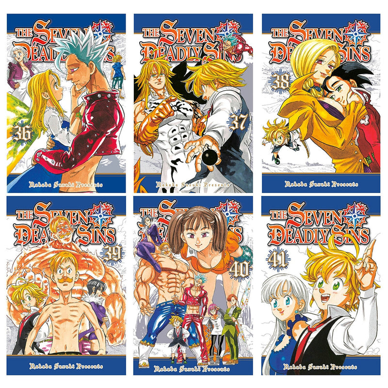 Manga box set Blue Lock or Seven Deadly Sins 6 books (British brand)