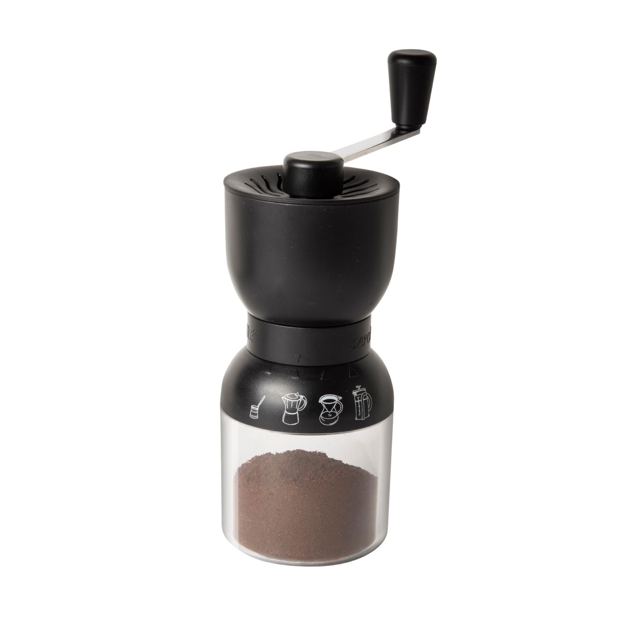 Aerolatte coffee grinder with four grind presets - British product