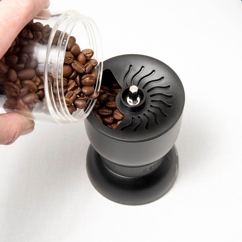 Aerolatte coffee grinder with four grind presets - British product