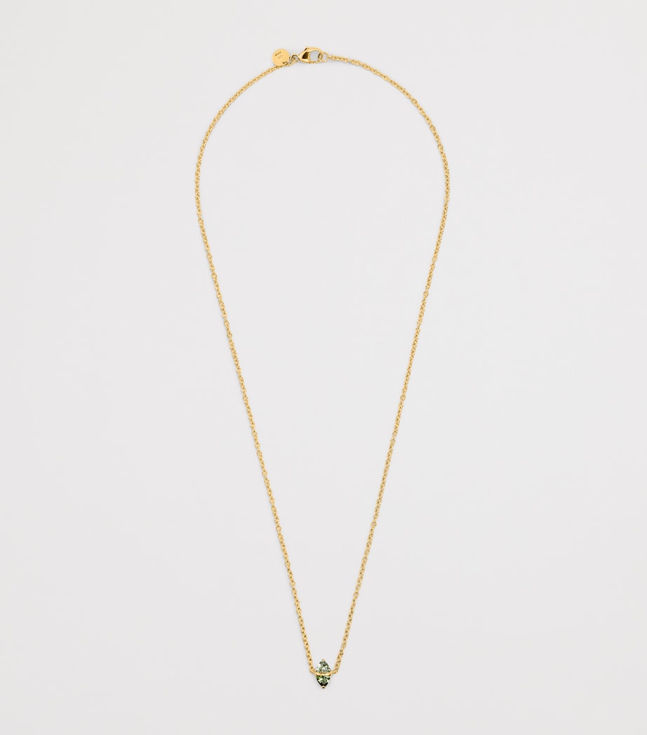 Emily P. Wheeler Tilly necklace with green sapphires, imported from the UK