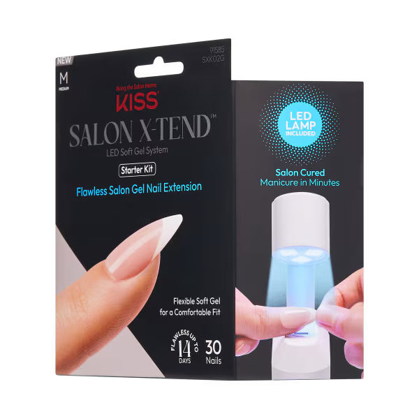 Kit d'extension d'ongles Kiss Soft Gel 30 Faux ongles - Produit britannique