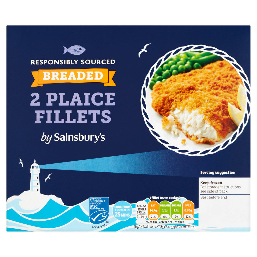 Sainsbury's Breaded Plaice Fillets x2 260g