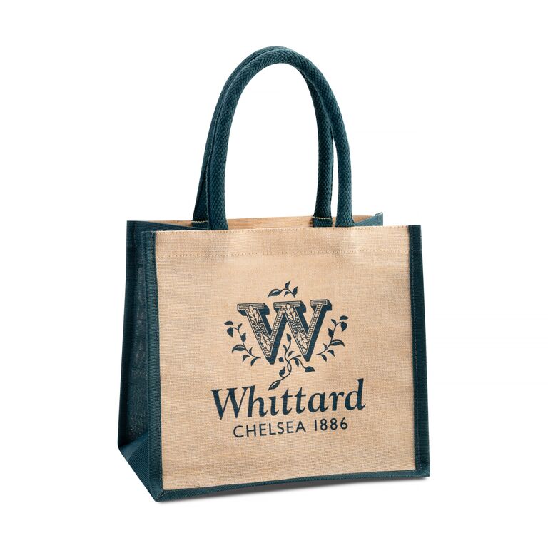 Whittard small jute cotton reusable bag, UK version