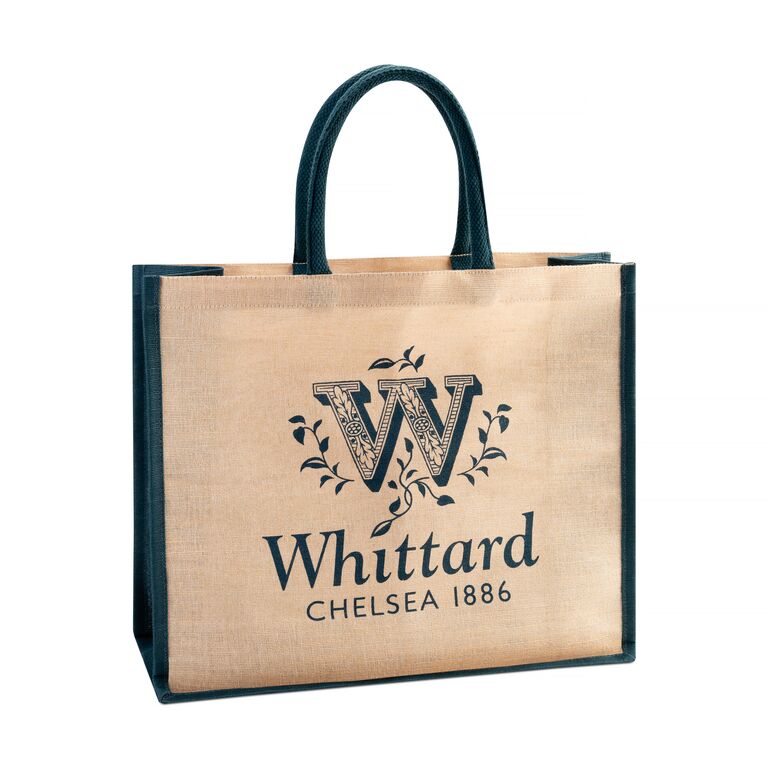 Whittard medium jute cotton shopping bag - British product