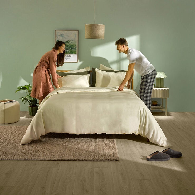 Panda bamboo lyocell bedding set cream Super King (British brand)