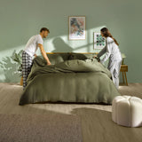 Panda bedding set green super king, imported from the UK