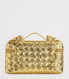 Bottega Veneta Bang Bang vanity case metallic calfskin gold hardware, imported from the UK
