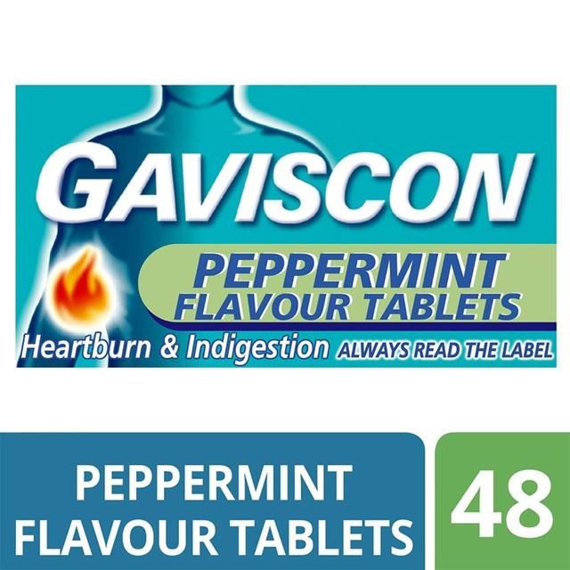 Gaviscon Tablets Heartburn & Indigestion Peppermint   48 per pack GOODS M&S   