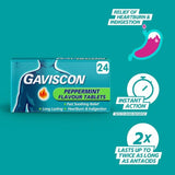 Gaviscon Heartburn & Indigestion Relief Peppermint Flavour Tablets   24 per pack GOODS M&S   