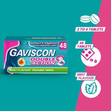 Gaviscon Double Action Tabs Heartburn Indigestion Mint   48 per pack GOODS M&S   