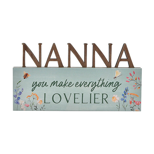 The Cottage Garden Mother's Day Letter Mantel Plaque Nanna GOODS Superdrug   