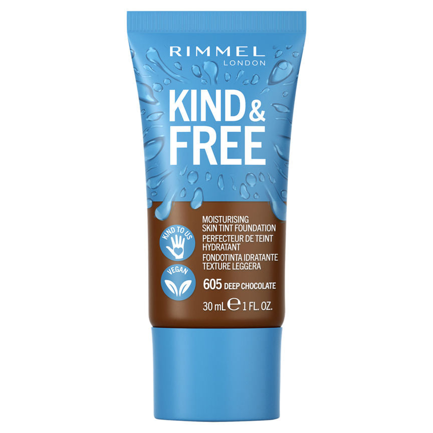 Rimmel London Kind & Free Moisturising Skin Tint Foundation Deep Chocolate GOODS ASDA   