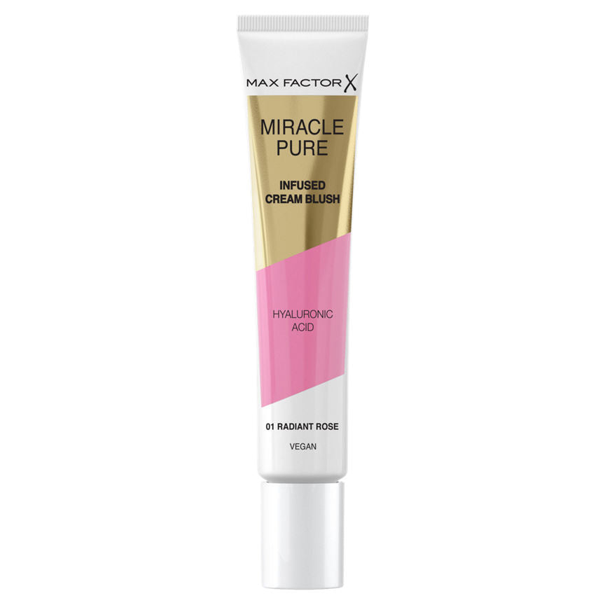 Max Factor Miracle Pure Moisturising Cream Blush 01 Radiant Rose GOODS ASDA   