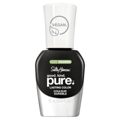 Sally Hansen Good.Kind.Pure Nail Polish Black Stone 10ml (British brand)