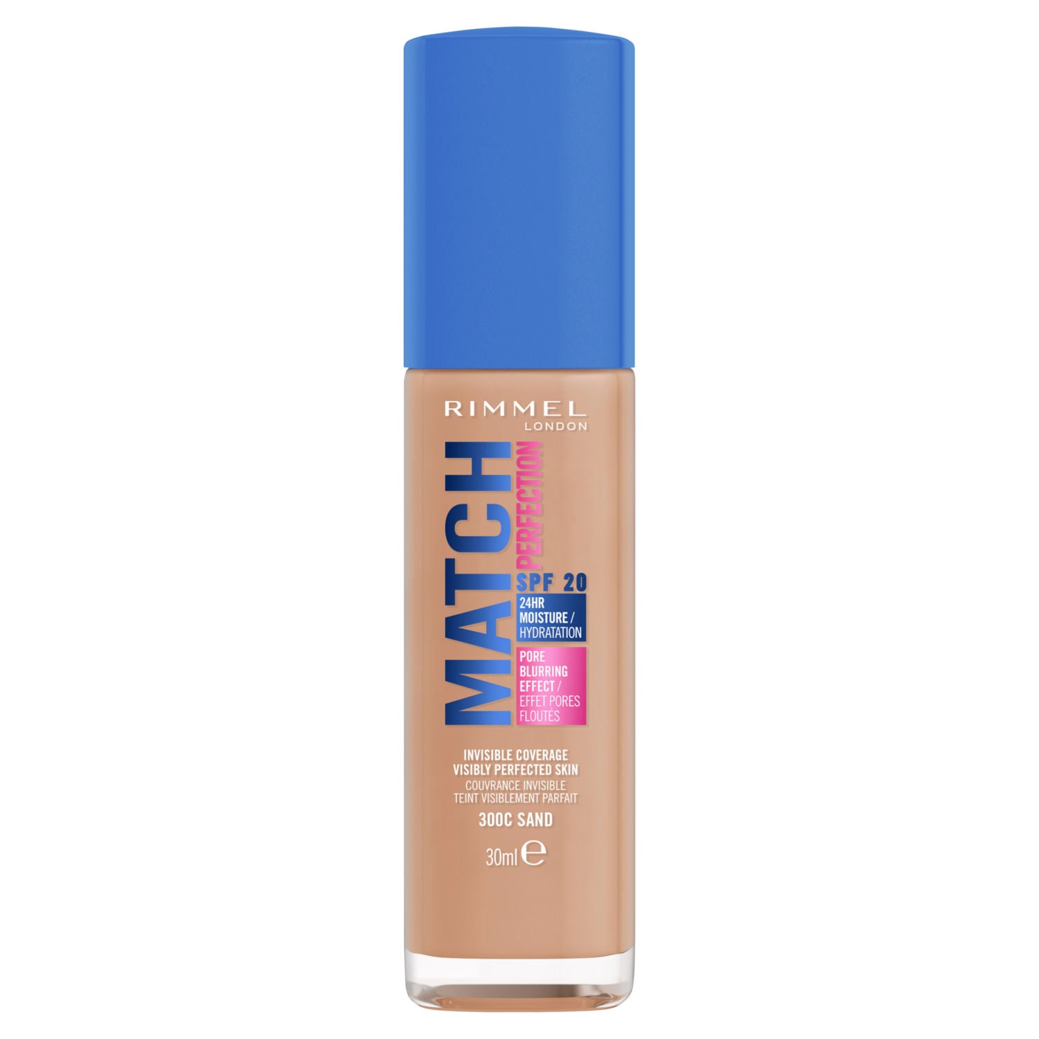 Rimmel Match Perfection Foundation 300C Sand, imported from the UK