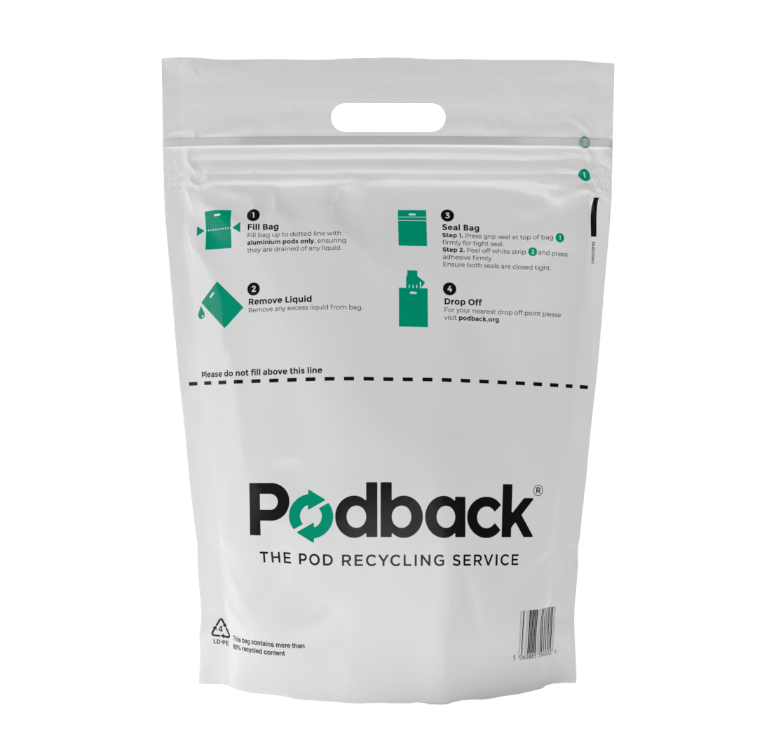 Coffee pod recycling bag for Podback, 45cm high - British product