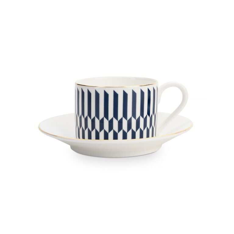 Whittard Sloane cup and saucer 225ml bone china - British product