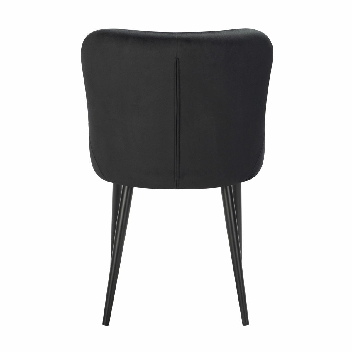 Indus Valley Kia black velvet dining chair 2 pack (British brand)