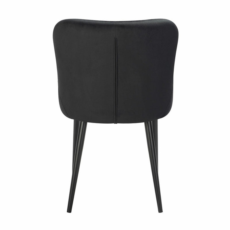 Indus Valley Kia black velvet dining chair 2 pack (British brand)