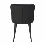 Indus Valley Kia black velvet dining chair 2 pack (British brand)