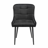 Indus Valley Kia black velvet dining chair 2 pack (British brand)