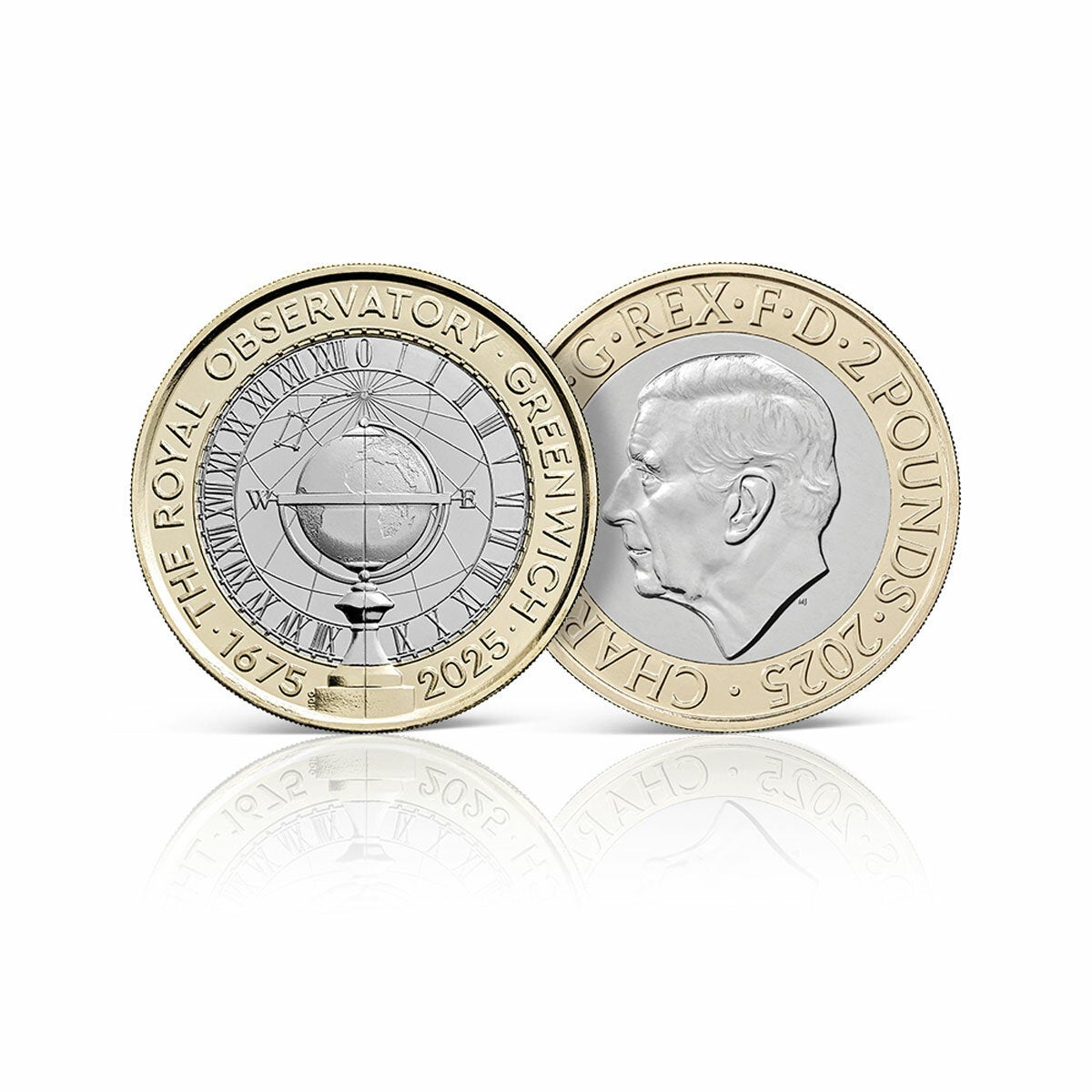 Royal Mail Royal Observatory cover with stamps and £2 coin (British brand)