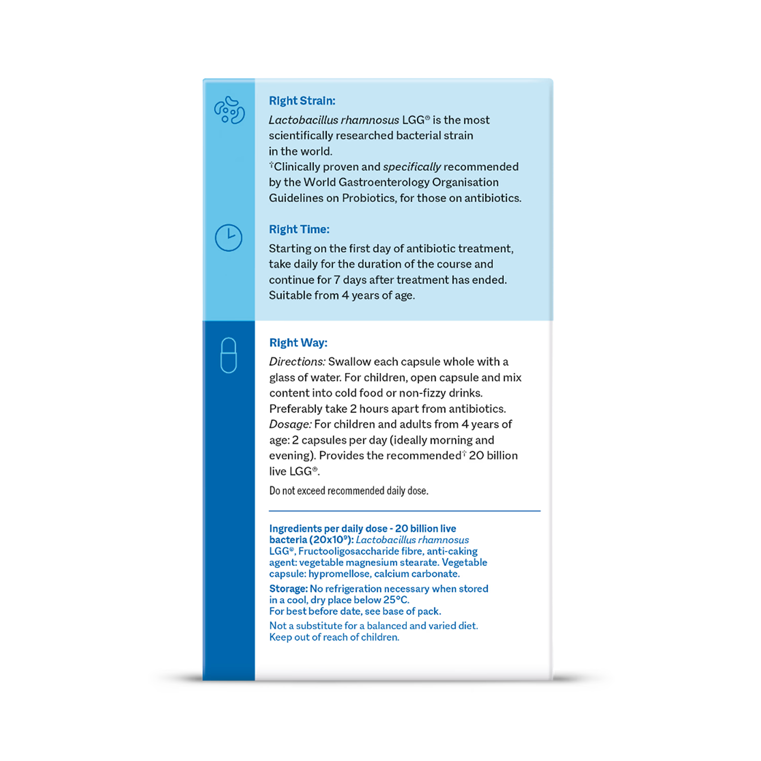Smart Strains probiotic supplement for antibiotics and travel 30 capsules, UK version