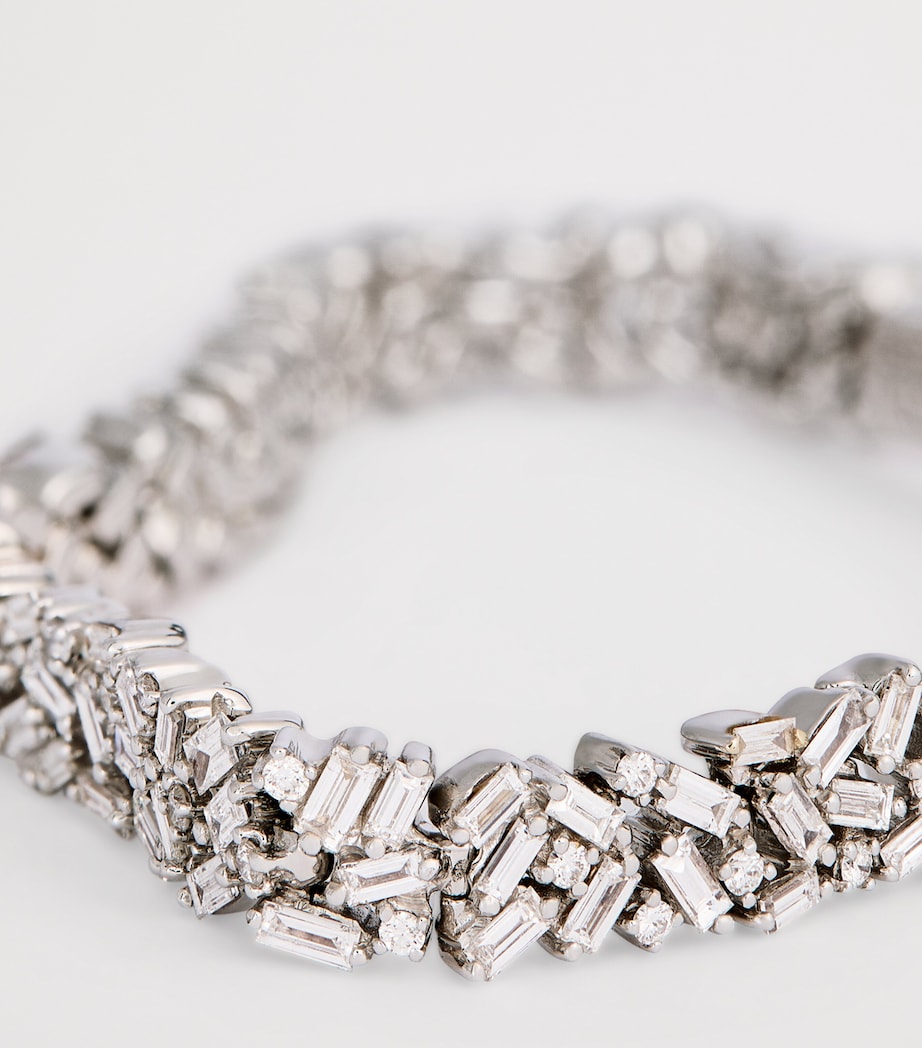 Suzanne Kalan white gold diamond tennis bracelet, UK version