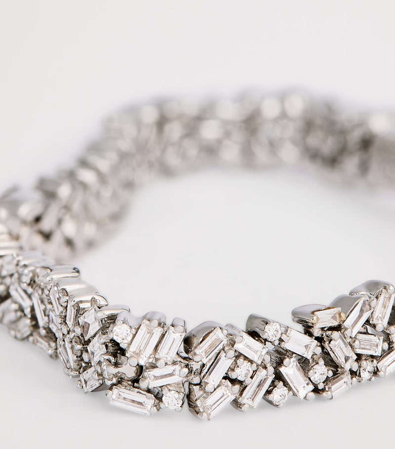 Suzanne Kalan white gold diamond tennis bracelet, UK version