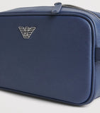 Emporio Armani regenerated Saffiano Eagle wash bag, UK version