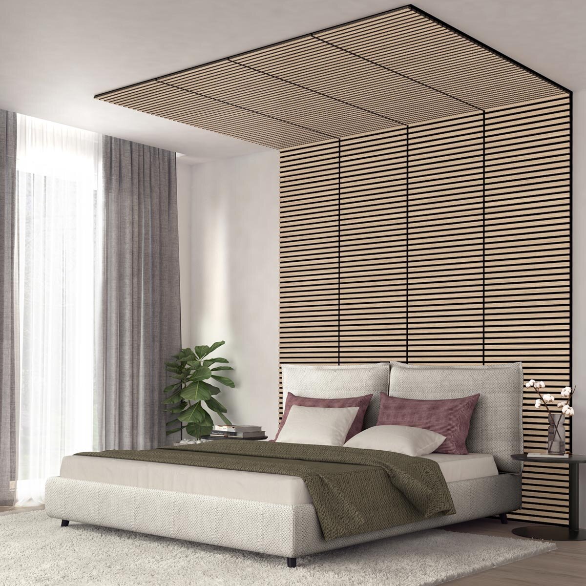 Artika acoustic wall panels 4 pack oak finish (British brand)