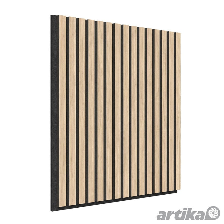 Artika acoustic wall panel set oak and black 4 pack, imported from the UK