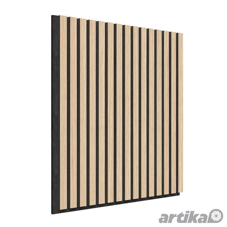 Artika acoustic wall panel set oak and black 4 pack, imported from the UK