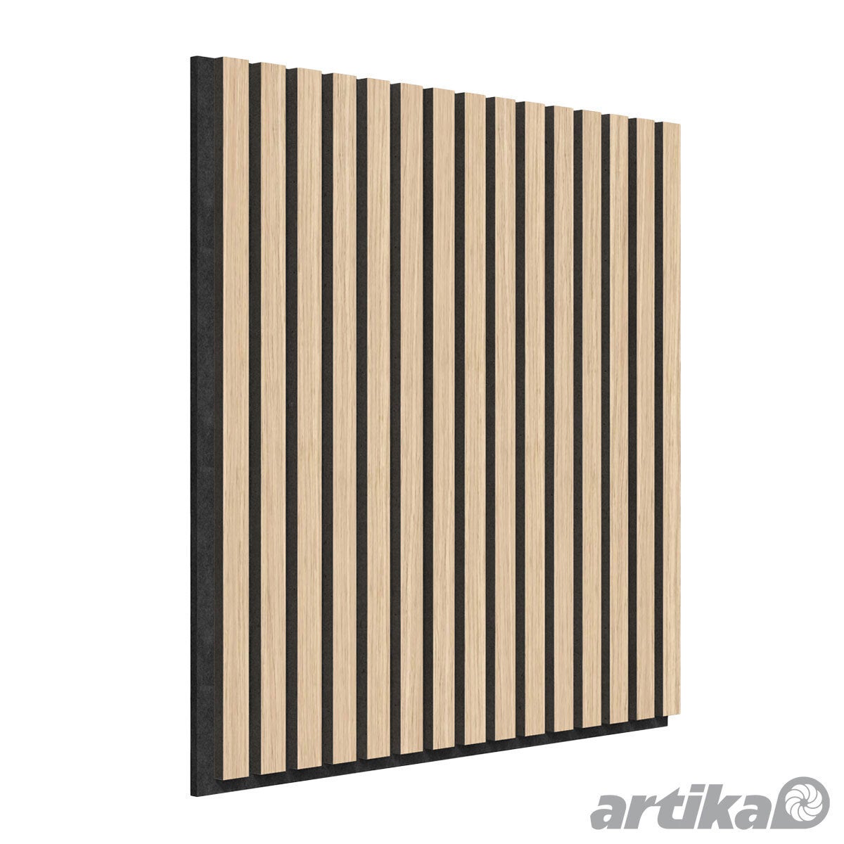 Artika acoustic wall panel set oak and black 4 pack, imported from the UK
