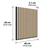 Artika acoustic wall panel set oak and black 4 pack, imported from the UK